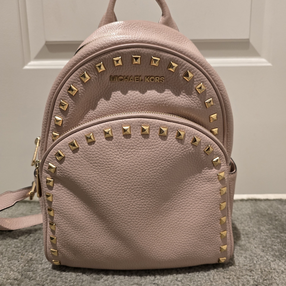 Michael Kors Blush Pink Leather Studded Mini Backpack